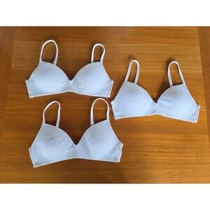 Hanes Bra 34A White Set Of Three